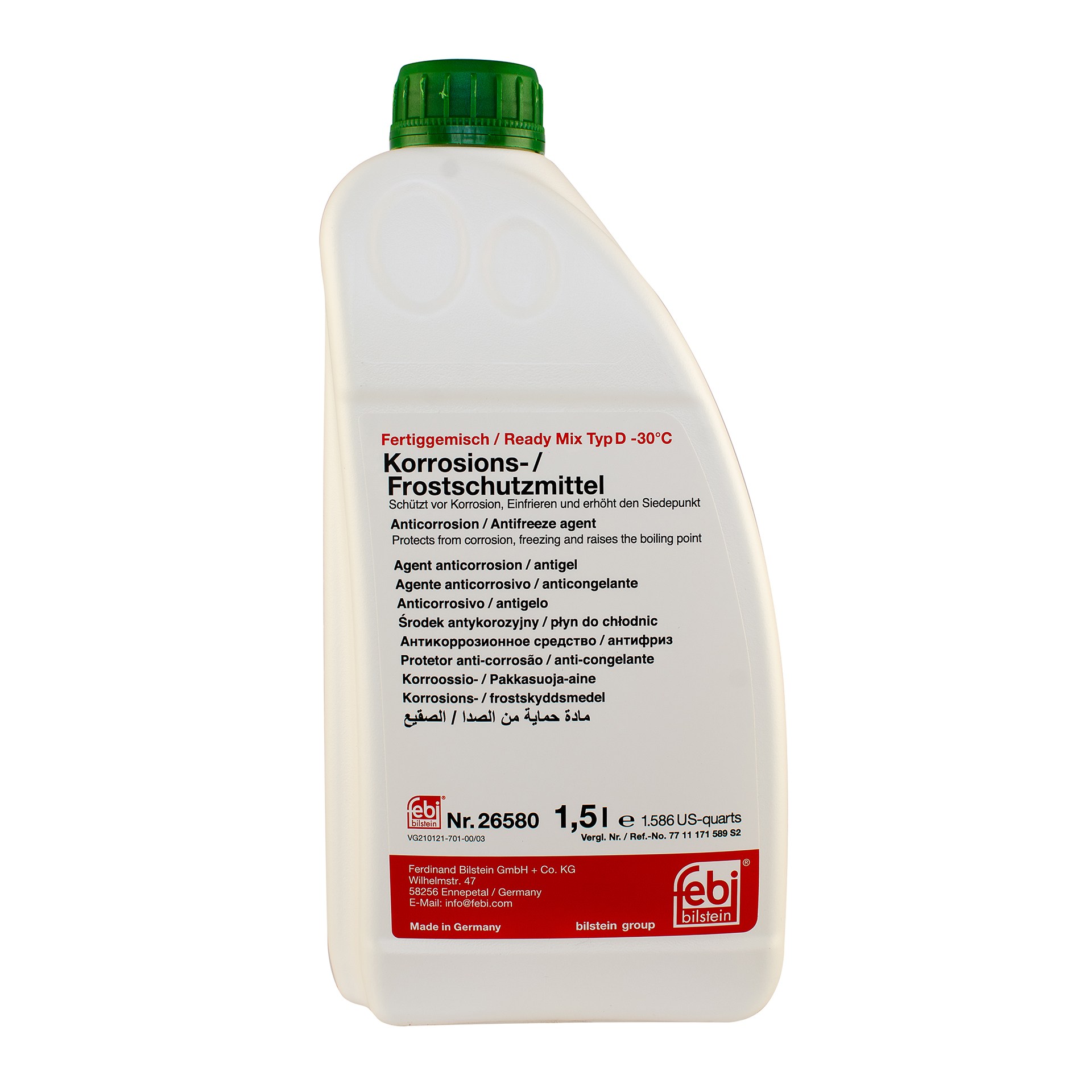 26580  1.5L (зелений) x12  FEBI - Охолоджуюча рідина -30C1