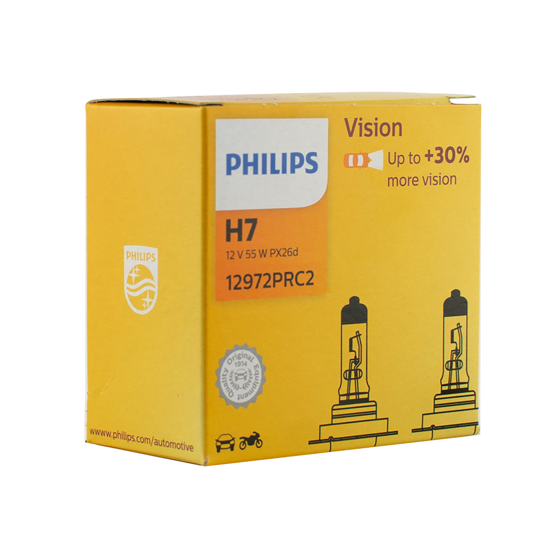 12972PRC2 (PHILIPS) H7 12V 55W PX26d Vision +30% (2 шт.)1