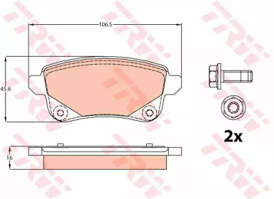 GDB2082  TRW - Гальмівні колодки до дисків1
