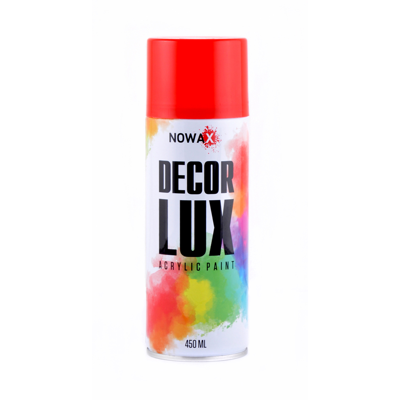 NOWAX  Акрилова фарба в спреї  DECOR LUX  3001 Сигнальний Червоний   450ml 1