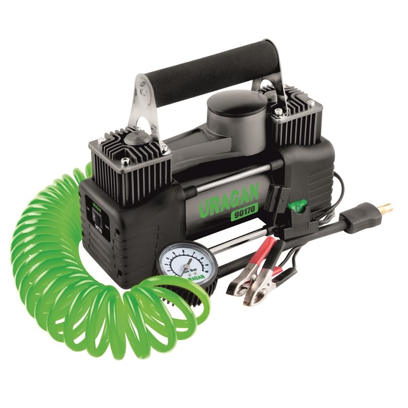 URAGAN  Автомобільний компресор  двоциліндровий 1