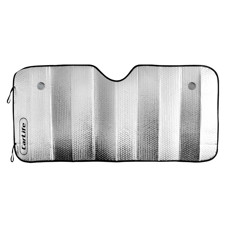 CARLIFE  Шторка сонцезахисна, лобова 145х70 см., срібна 1