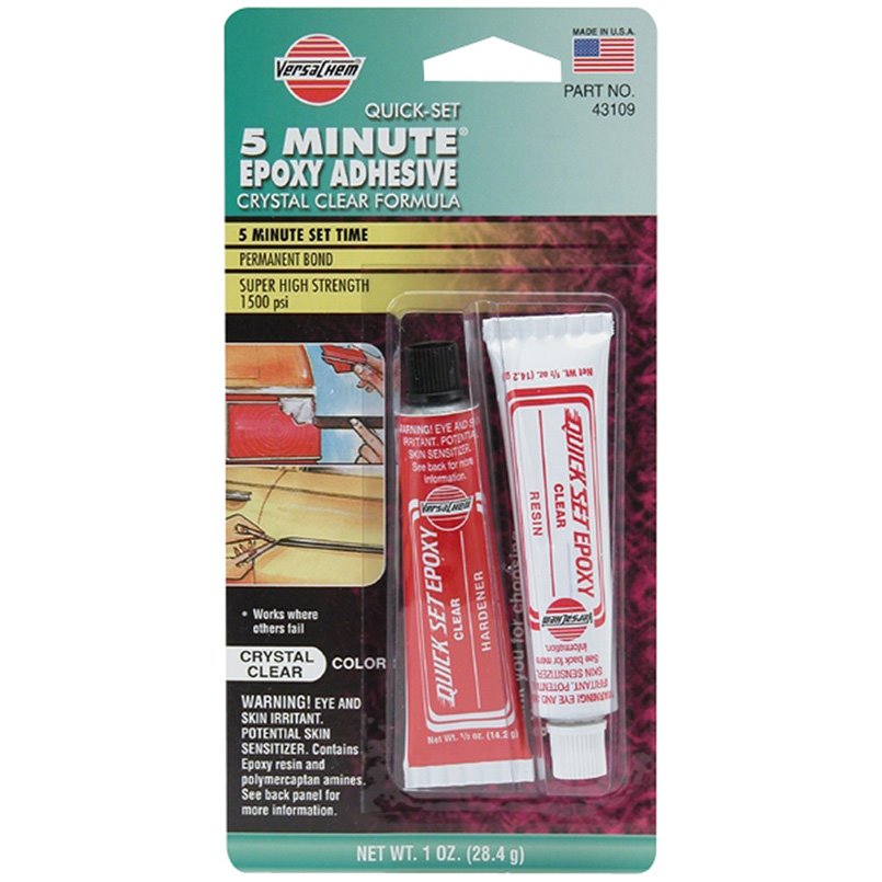 VERSACHEM  5 MINUTE® CLEAR EPOXY, 28.4g. Універсальний епоксидний двохкомпонентний 5-ти хвилинний кл1