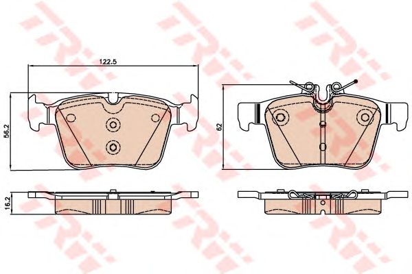 GDB2071  TRW - Гальмівні колодки до дисків1