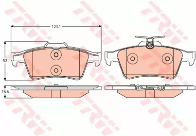 GDB2086  TRW - Гальмівні колодки до дисків1