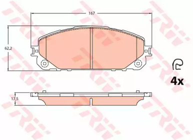 GDB2094  TRW - Гальмівні колодки до дисків1