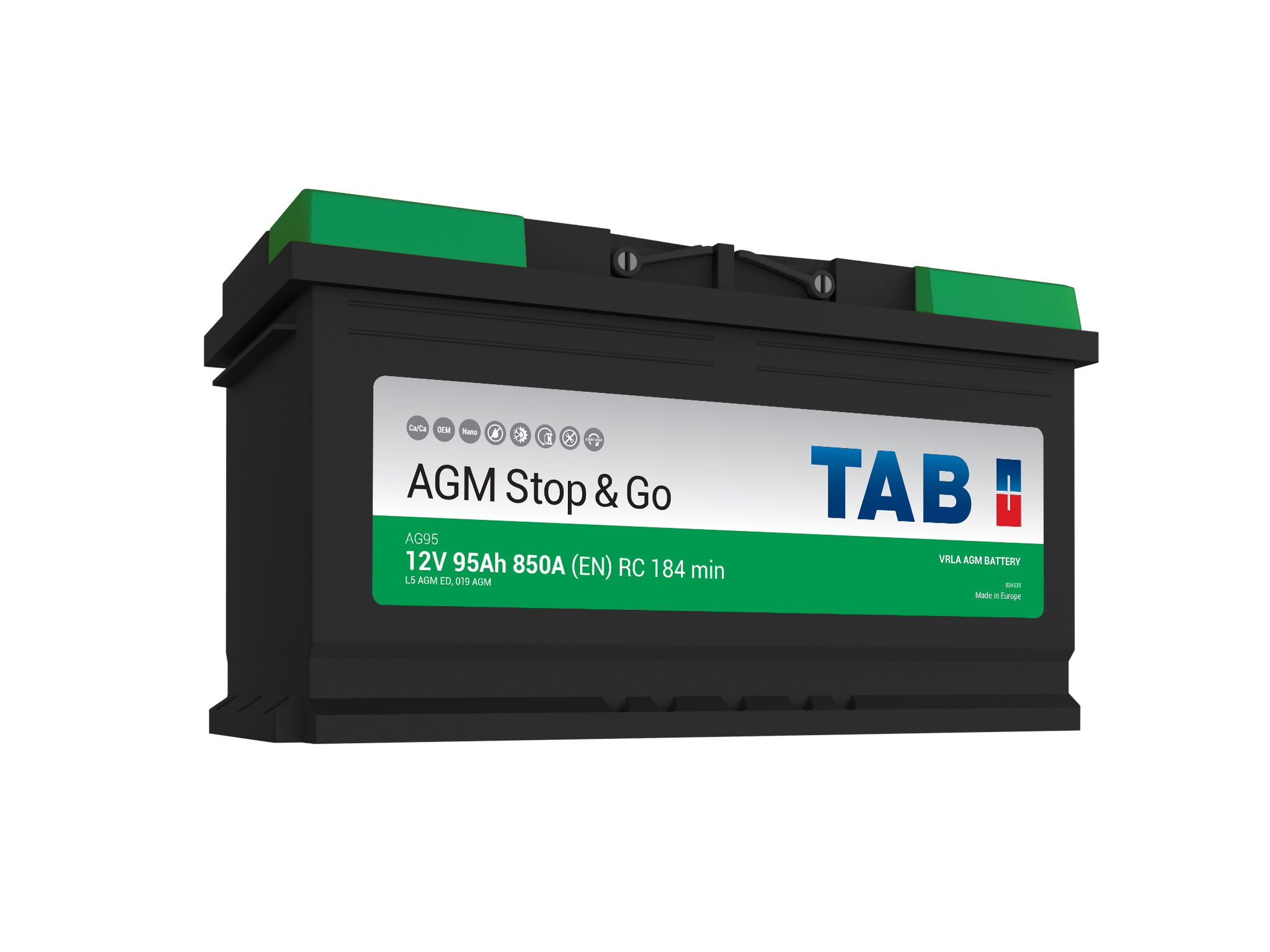 95 Ah/12V TAB AGM (0) Euro1
