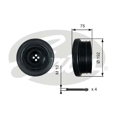 TVD1050A (7845-20055)  Шків колінчастого валу (демпфер) GATES DRIVEALIGN DAMPER1