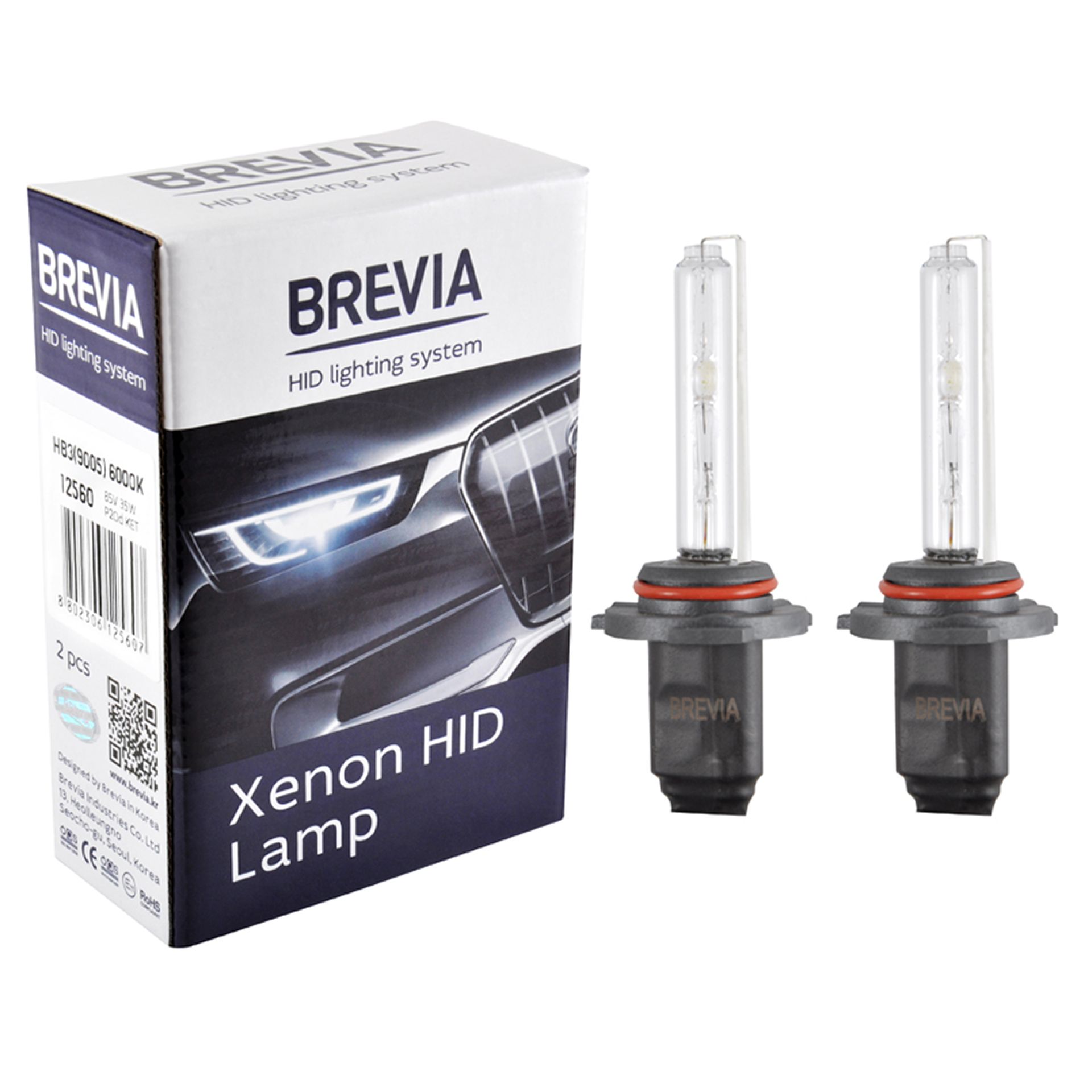 BREVIA Автолампа HB(9005),6000K,85V,35W P20d KET, (2шт.) XENON2