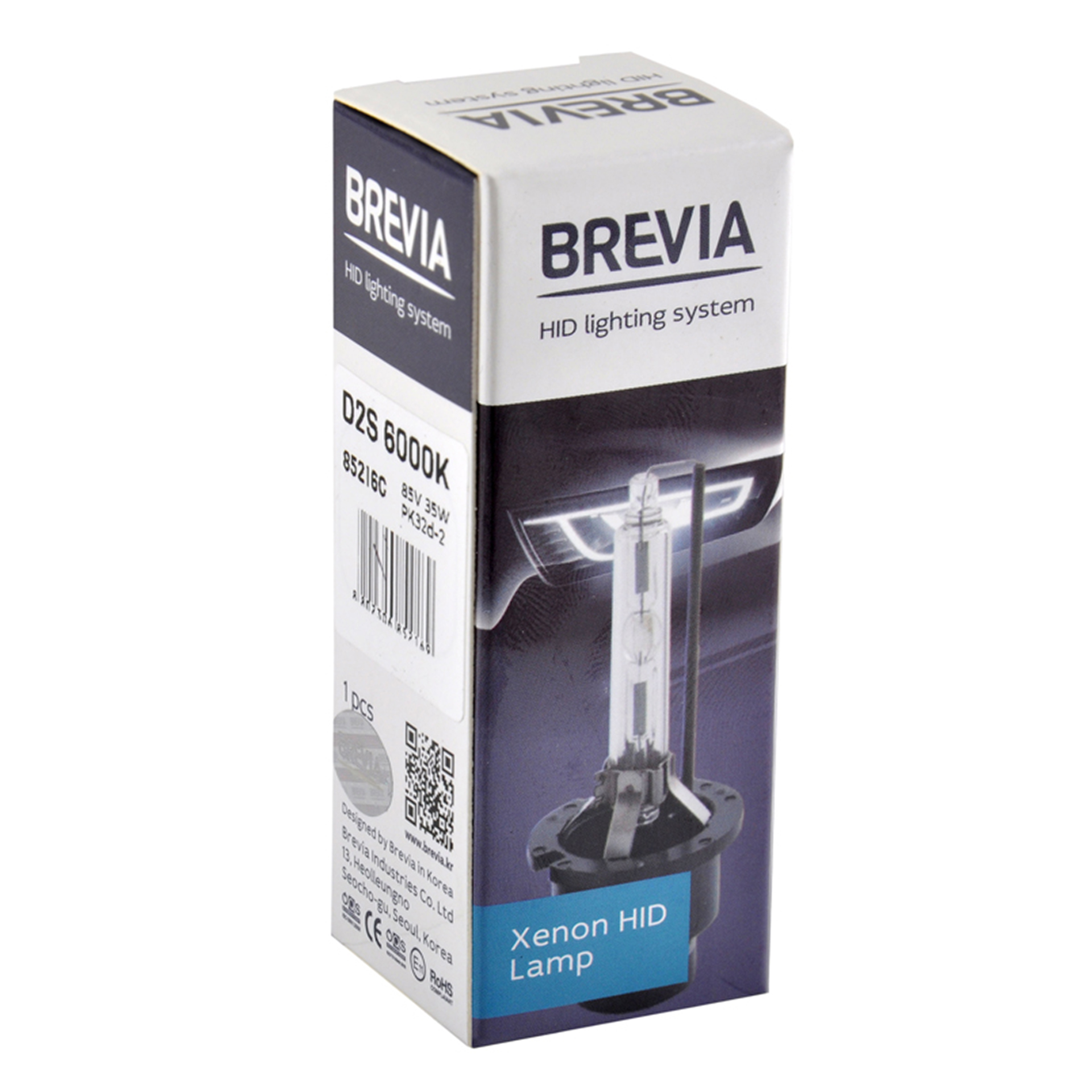 BREVIA Автолампа D2S,6000K,85V,35W PK32d-2, (1шт.) XENON1