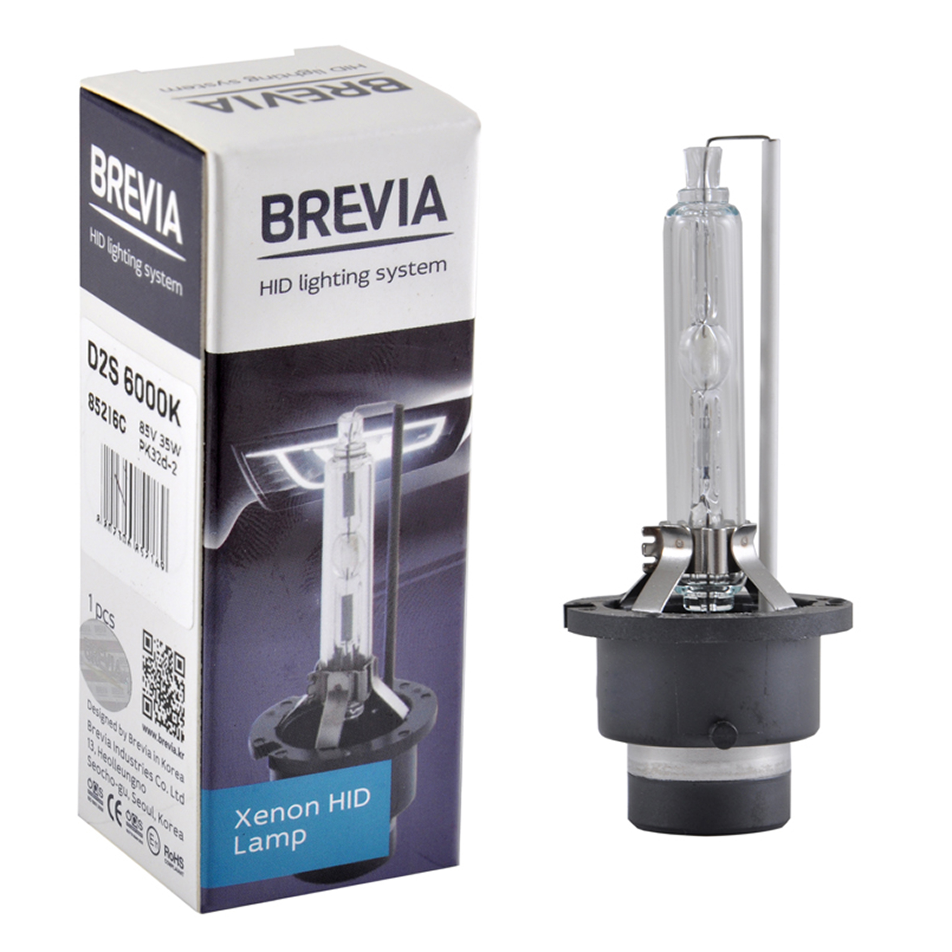 BREVIA Автолампа D2S,6000K,85V,35W PK32d-2, (1шт.) XENON2