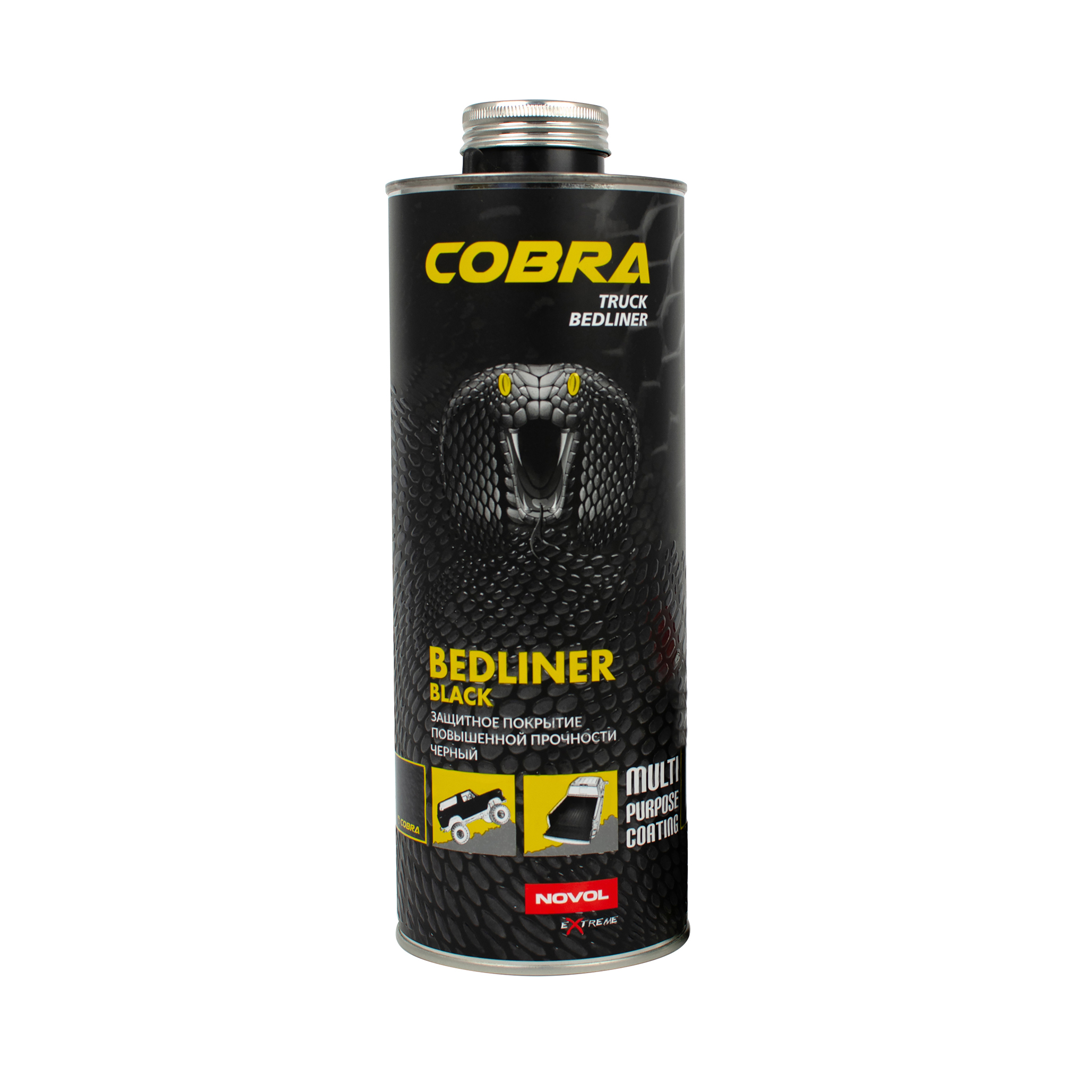 Захисне покриття COBRA BEDLINER BLACK 600 ml ((БЕЗ COBRA затверджувач 0,20л) 1