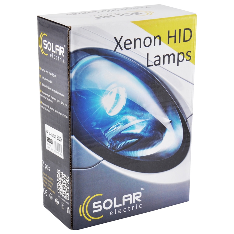 SOLAR H4 bi-xenon , 6000K,85V,35W P43t-38 KET, (2шт.)0