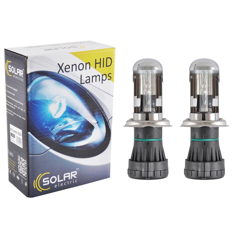 SOLAR H4 bi-xenon , 6000K,85V,35W P43t-38 KET, (2шт.)1