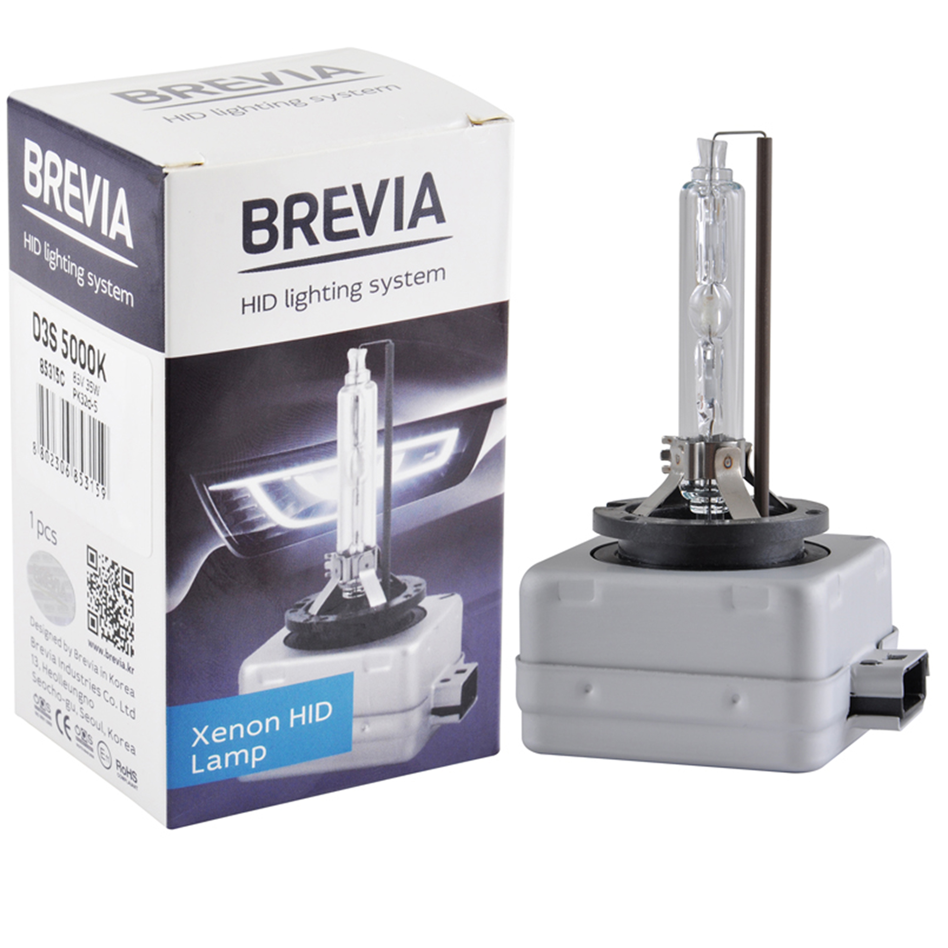 BREVIA Автолампа D3S,5000K,42V,35W PK32d-3, (1шт.) XENON2