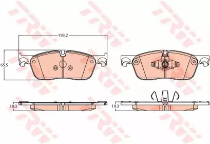 GDB2100  TRW - Гальмівні колодки до дисків1
