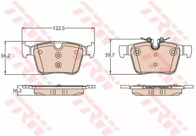 GDB2110  TRW - Гальмівні колодки до дисків1