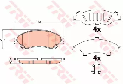 GDB3633  TRW - Гальмівні колодки до дисків1