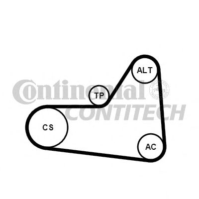 6PK1070K1   Комплект ременя CONTI-V MULTIRIB BELT KIT1