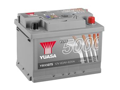 Yuasa 12V 60Ah Silver High Performance Battery YBX5075 (0)1