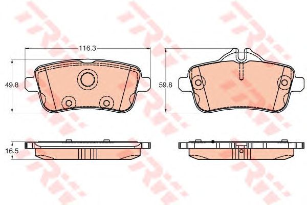 GDB1947  TRW - Гальмівні колодки до дисків1