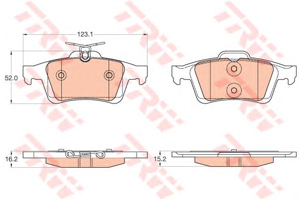 GDB2033  TRW - Гальмівні колодки до дисків1