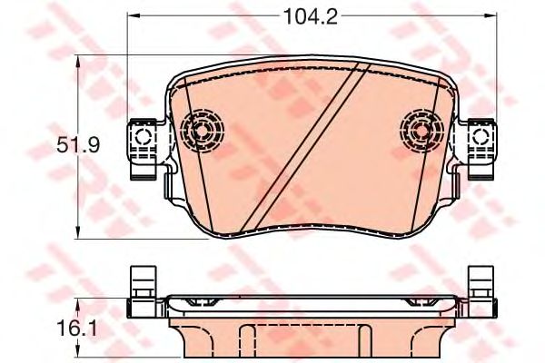 GDB2042  TRW - Гальмівні колодки до дисків1
