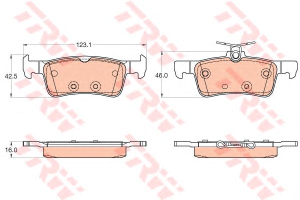 GDB2055  TRW - Гальмівні колодки до дисків1