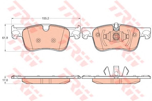 GDB2062  TRW - Гальмівні колодки до дисків1