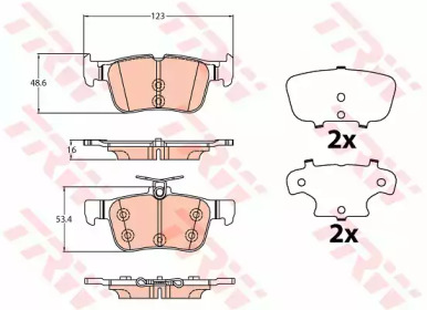 GDB2133  TRW - Гальмівні колодки до дисків1