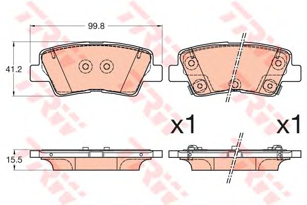 GDB3594  TRW - Гальмівні колодки до дисків1