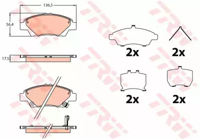 GDB3643  TRW - Гальмівні колодки до дисків1
