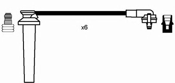 7701  (RC-FD1204)  NGK - Комплект проводів запалювання1