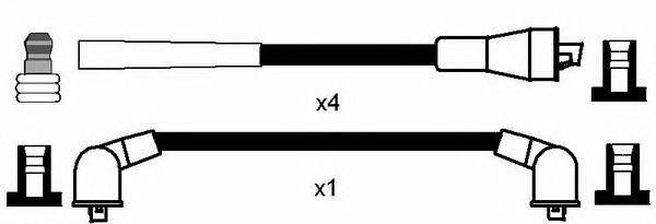 8568  (RC-FD824)  NGK - Комплект проводів запалювання1