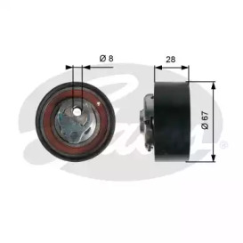 T43136 (7784-21112)  Натяжний ролик ременя ГРМ GATES POWERGRIP TENSIONER1