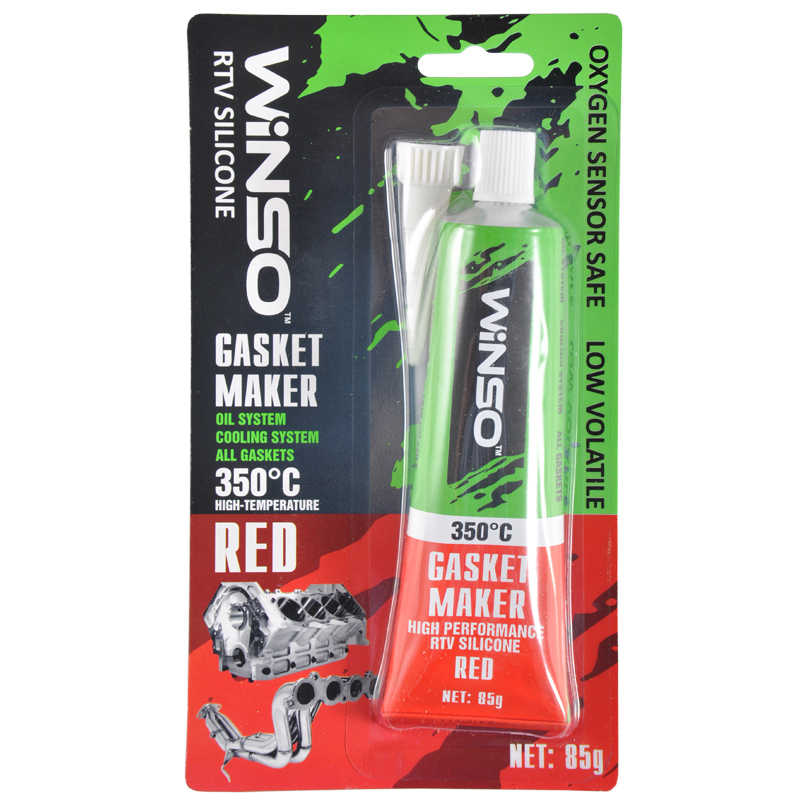 GASKET MAKER RED 85g +350⁰С Силіконовий герметик прокладок професійний червоний WINSO1