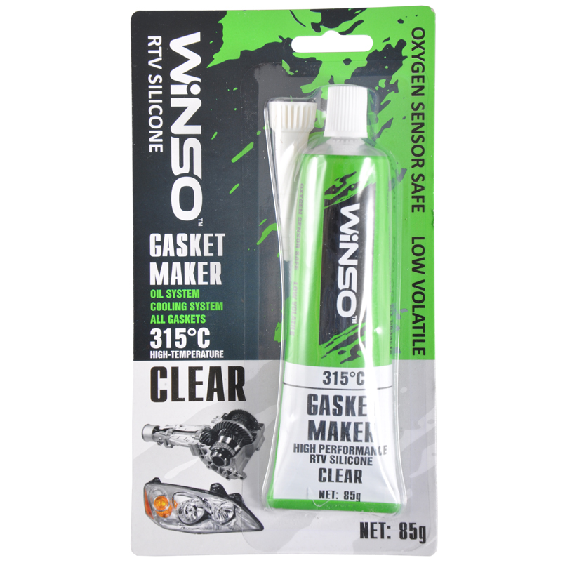 GASKET MAKER CLEAR 85g +315⁰С Силіконовий герметик прокладок професійний прозорий WINSO1