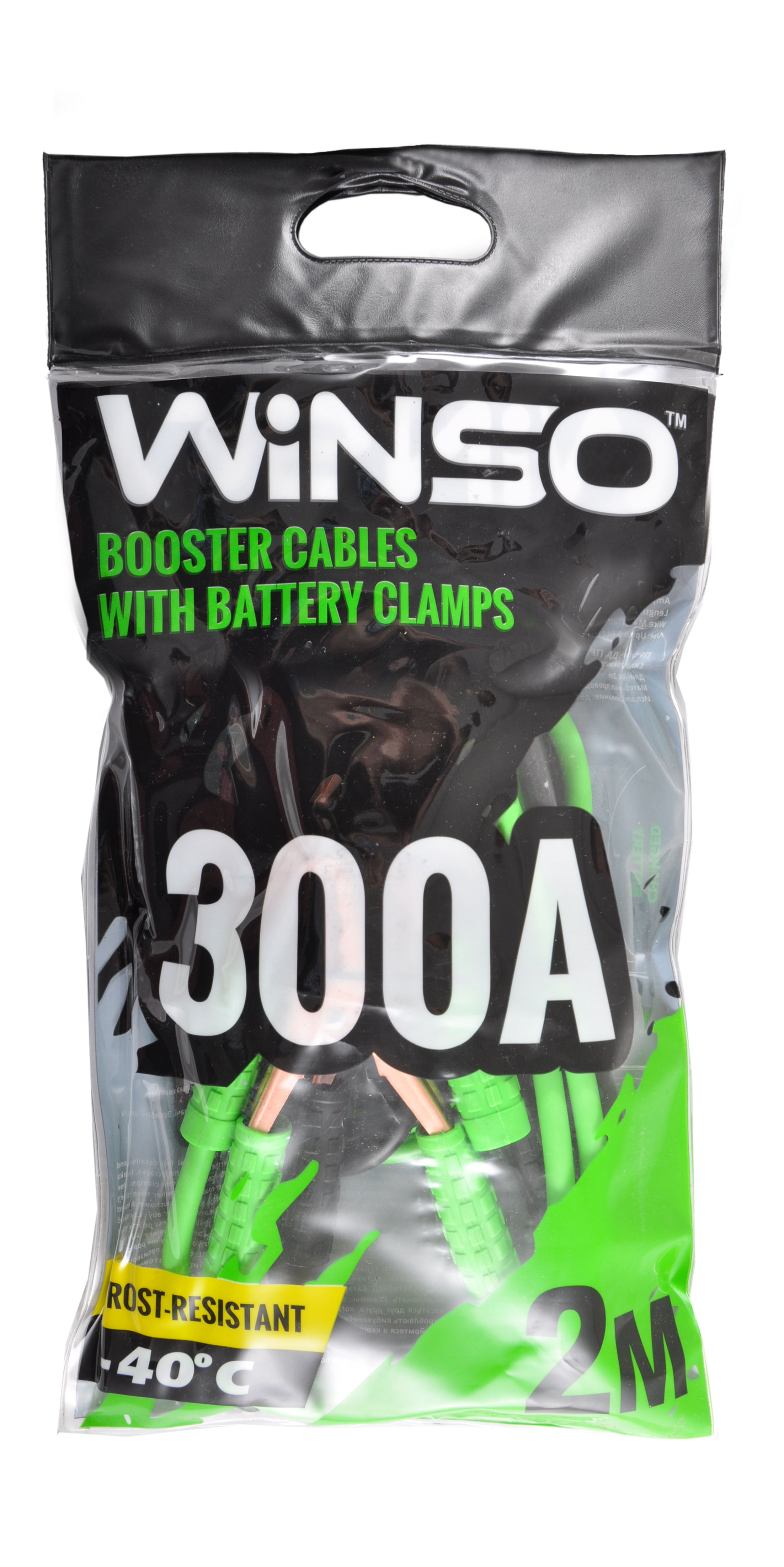 Провода-прикурювачі WINSO 300А, 2м, поліетиленовий пакет1