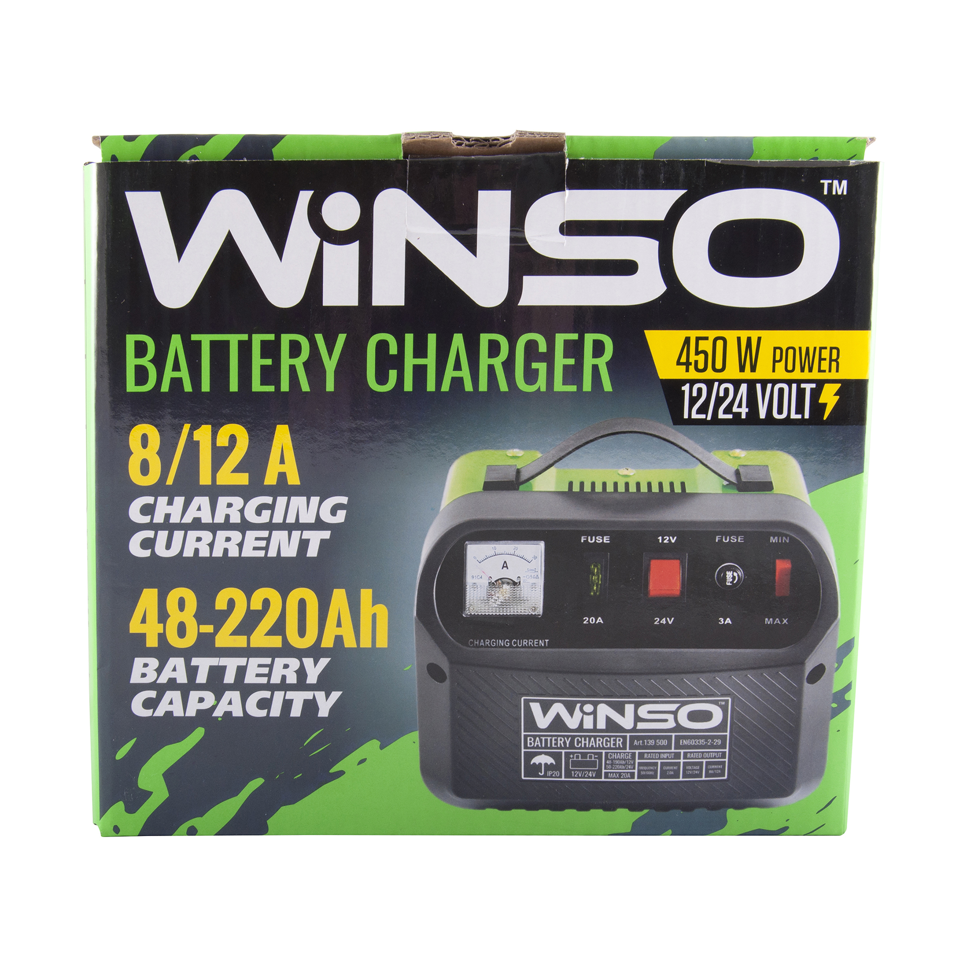 Зарядний пристрій АКБ 12/24В 20А WINSO6