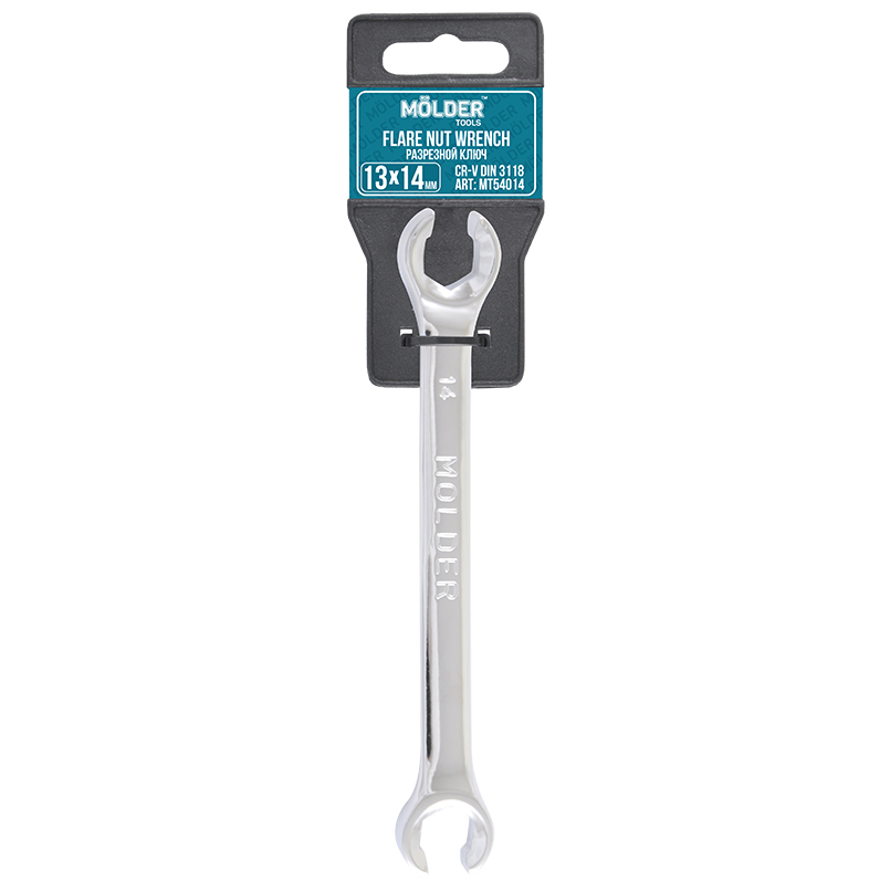 MOLDER Ключ розрізний CR-V, 13х14 мм, хромово-ванадієва сталь, нікель-хромоване покриття1