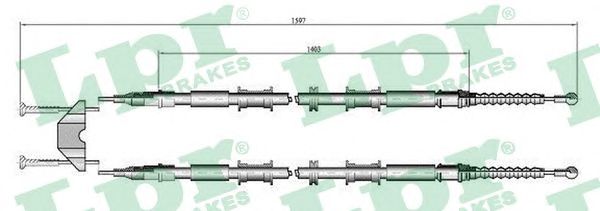 C0549B  LPR - Трос ручного гальма1