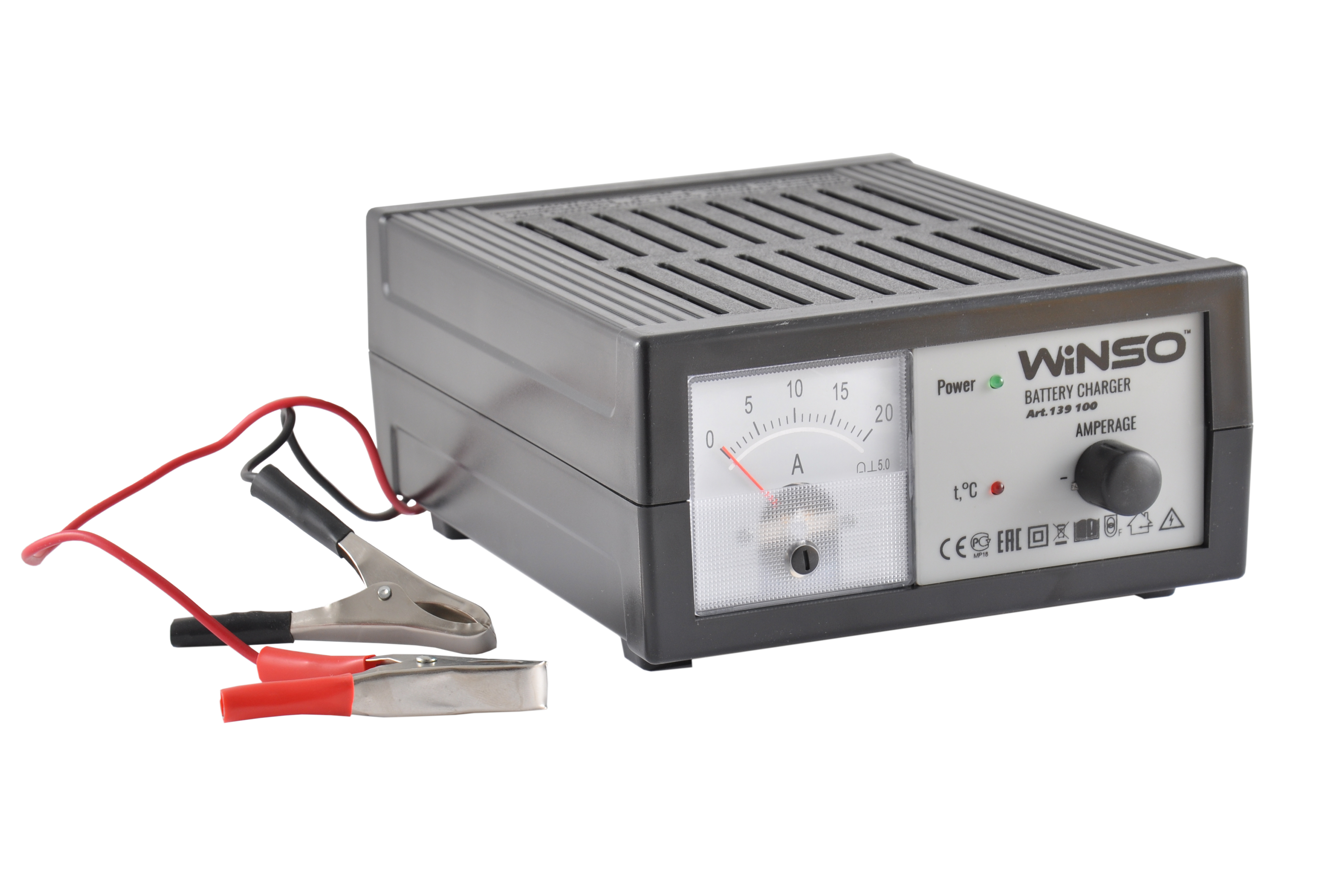 Зарядний пристрій АКБ з регулюванням, напругою 12В.Макс. струм підзарядки 18А.Макс. 120Ah WINSO2