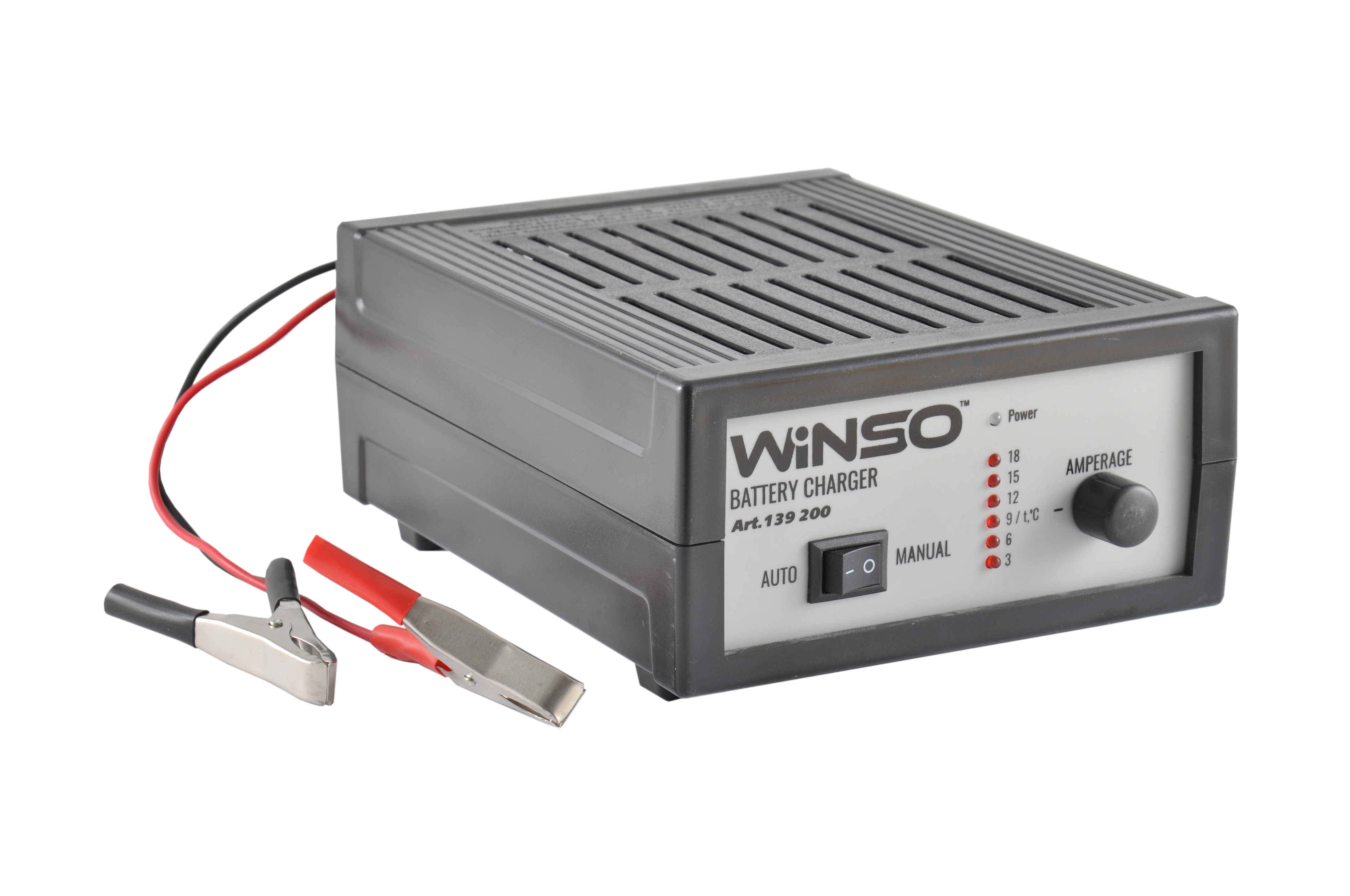 Зарядний пристрій АКБ з регулюванням, напругою 12В.Макс. струм підзярядки 18А.Макс, 120Ah  WINSO3