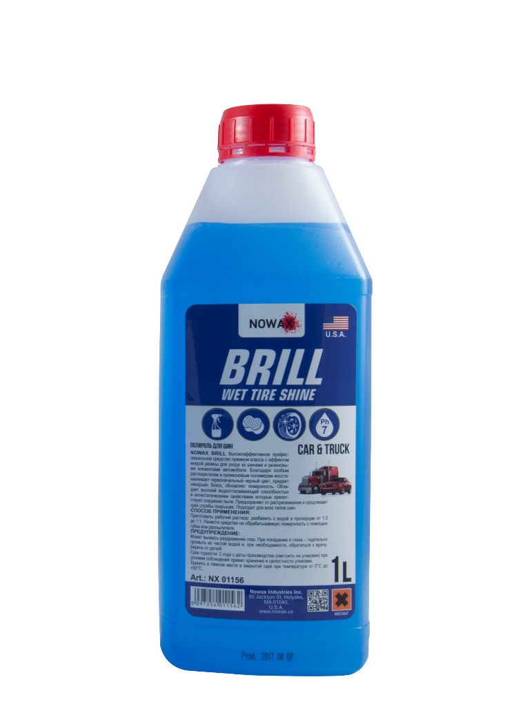 NOWAX Поліроль для шин NOWAX BRILL WET TIRE SHINE 1L концентрат 1:3 ;1:11