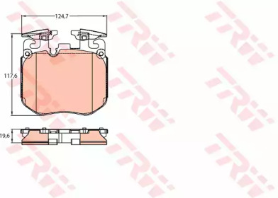GDB2147  TRW - Гальмівні колодки до дисків1