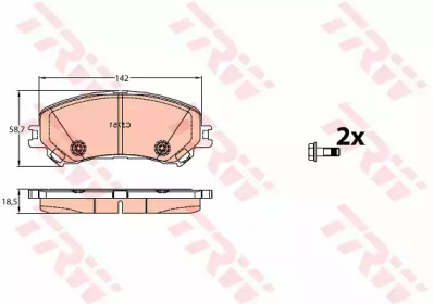 GDB2152  TRW - Гальмівні колодки до дисків1
