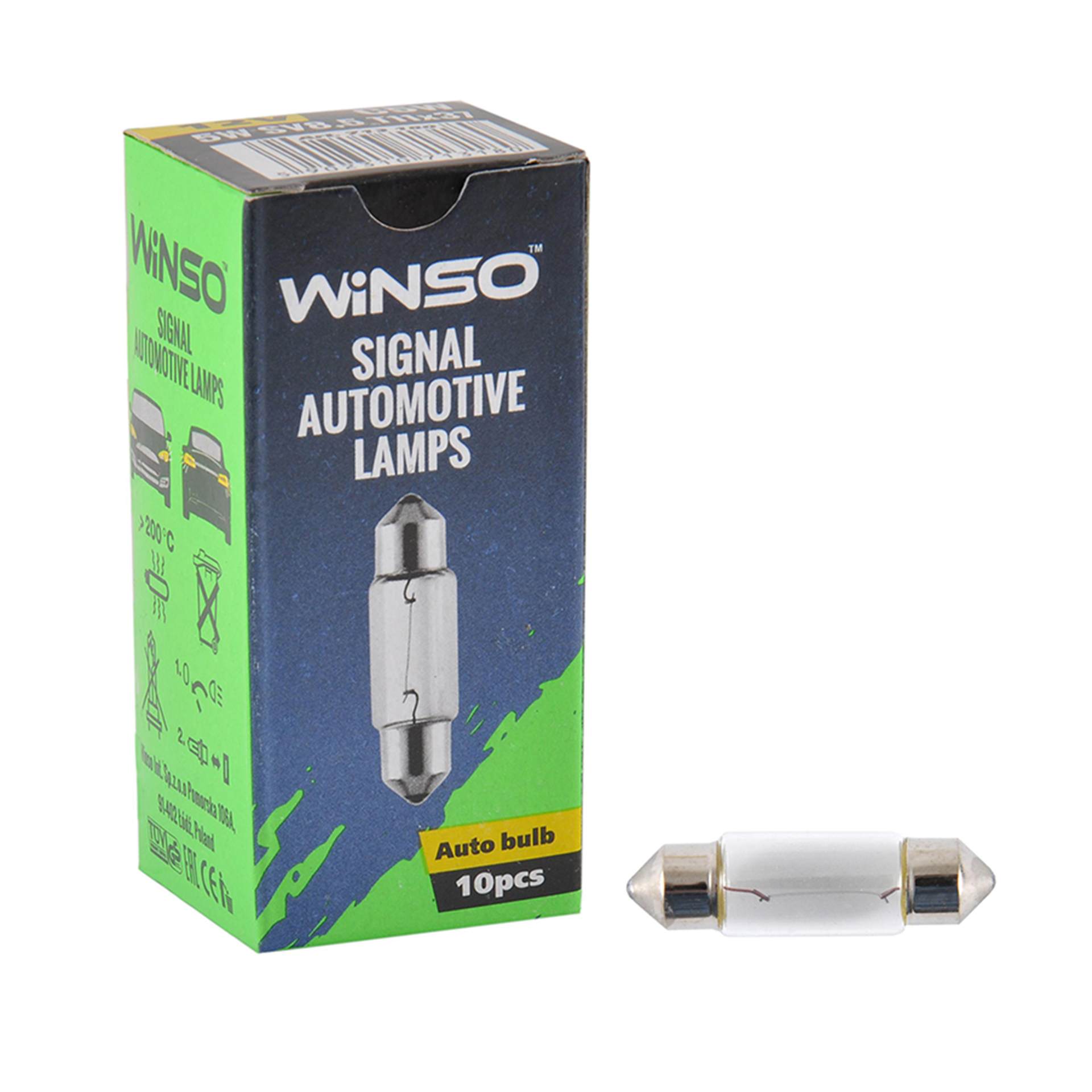 12V C5W 5W SV8.5 T11x37 10шт.уп.1