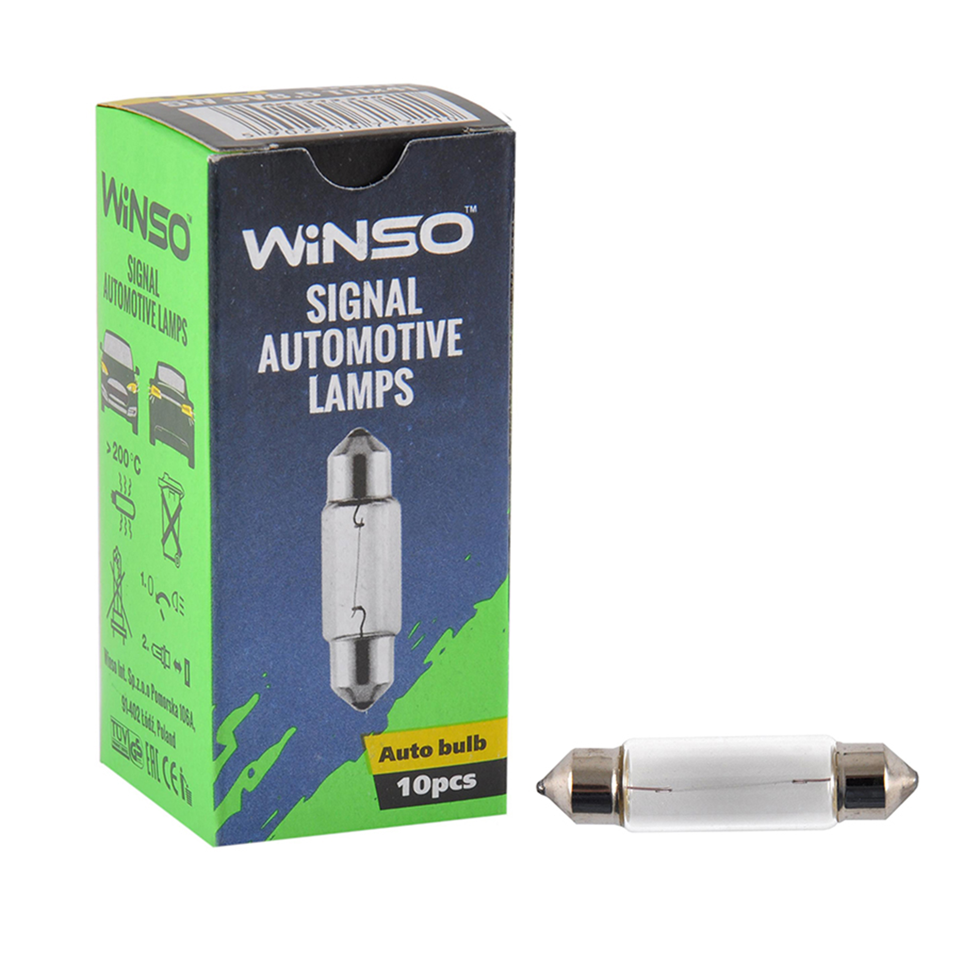 12V C5W 5W SV8.5 T11X41 10шт.уп.1