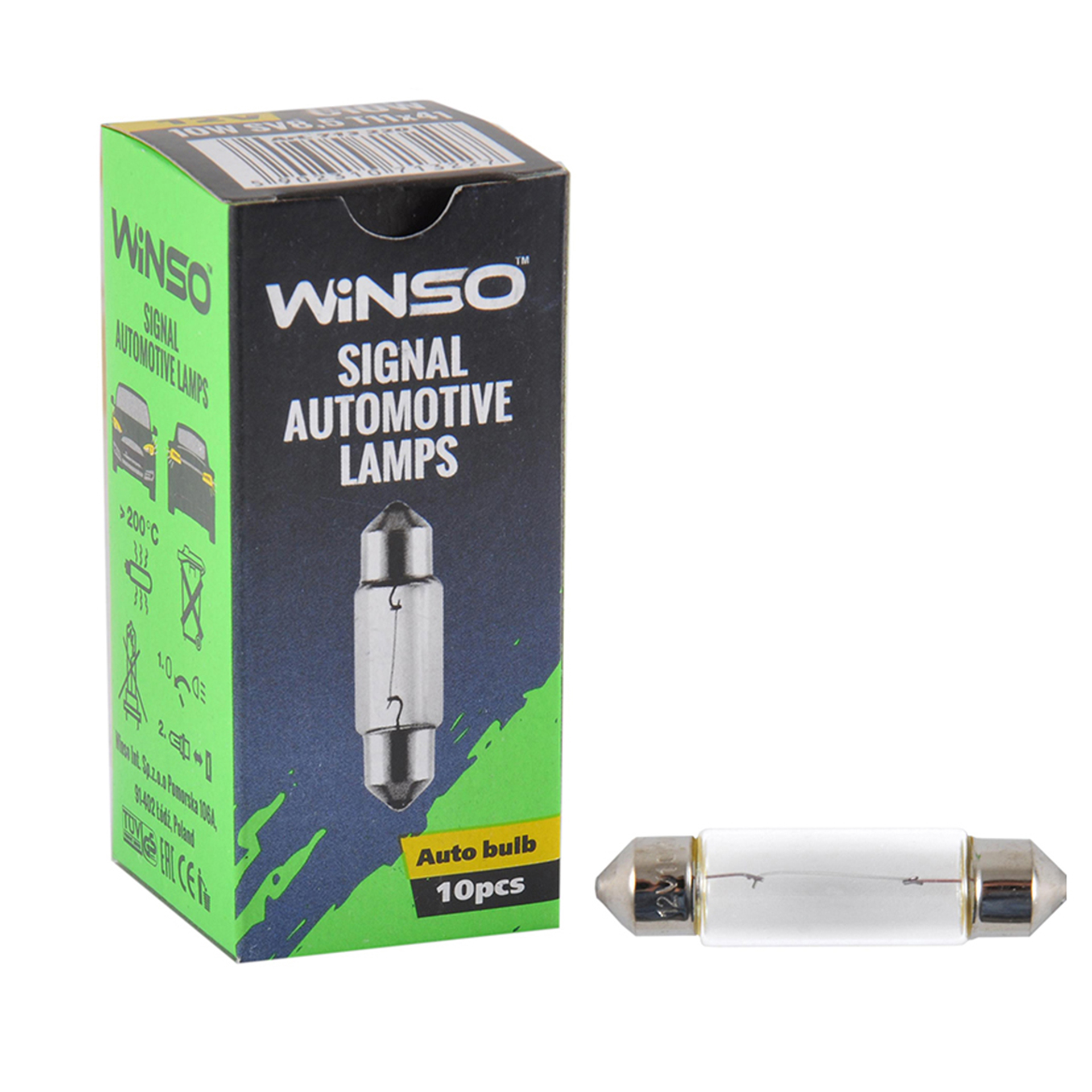 12V C10W 10W SV8.5 T11x41 10шт.уп.1