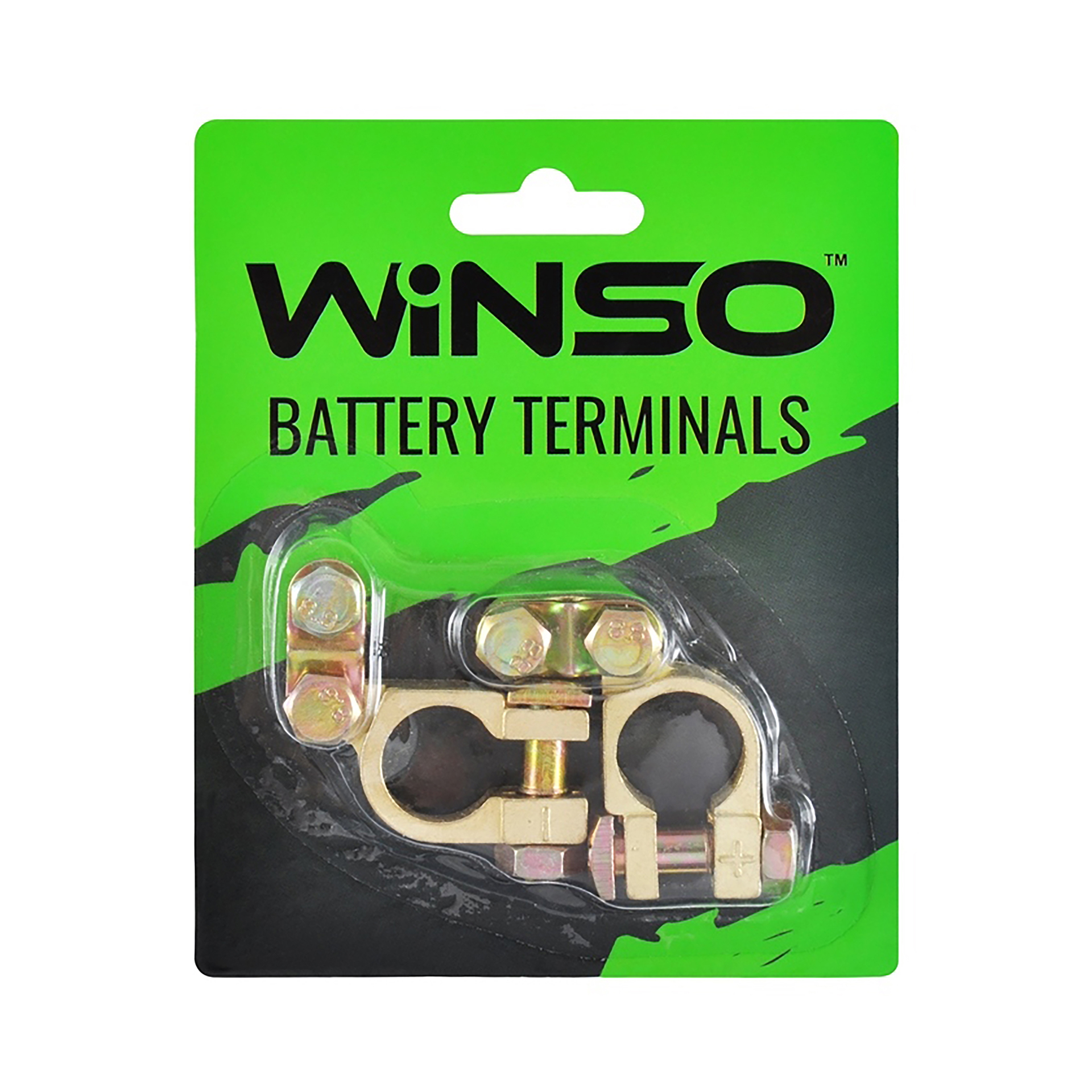 Клеми акумуляторні WINSO 2шт. блістер, цинк, мідне покриття, вага 90 грам (200шт/ящ)1